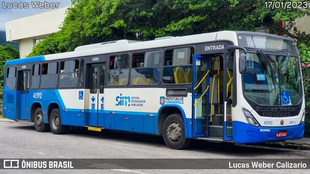 Insular Transportes Coletivos 45192 na cidade de Florianópolis, Santa Catarina, Brasil, por Lucas Weber Calizario. Número da foto: #10803299.