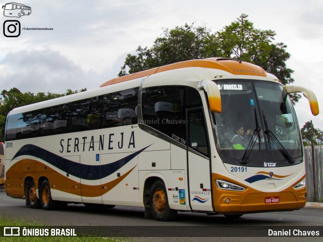 Viação Sertaneja 20191 na cidade de Brasília, Distrito Federal, Brasil, por Daniel Chaves. ID da foto: 10803643.