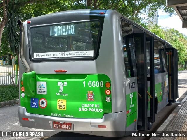 Transcooper > Norte Buss 1 6608 na cidade de São Paulo, São Paulo, Brasil, por Matheus Neri dos Santos. ID da foto: 10804589.