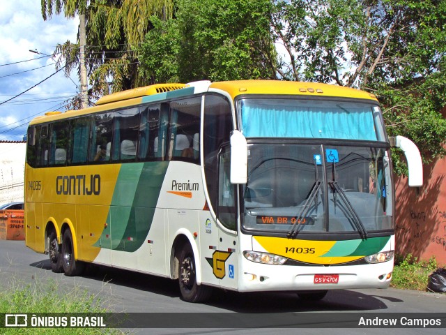 Empresa Gontijo de Transportes 14035 na cidade de Pirapora, Minas Gerais, Brasil, por Andrew Campos. ID da foto: 10805751.