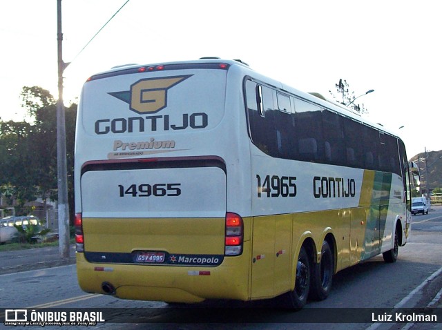 Empresa Gontijo de Transportes 14965 na cidade de Juiz de Fora, Minas Gerais, Brasil, por Luiz Krolman. ID da foto: 10804406.