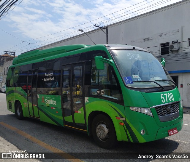 Viação Piracicabana Santos 5700 na cidade de Santos, São Paulo, Brasil, por Andrey  Soares Vassão. Número da foto: #10807781.