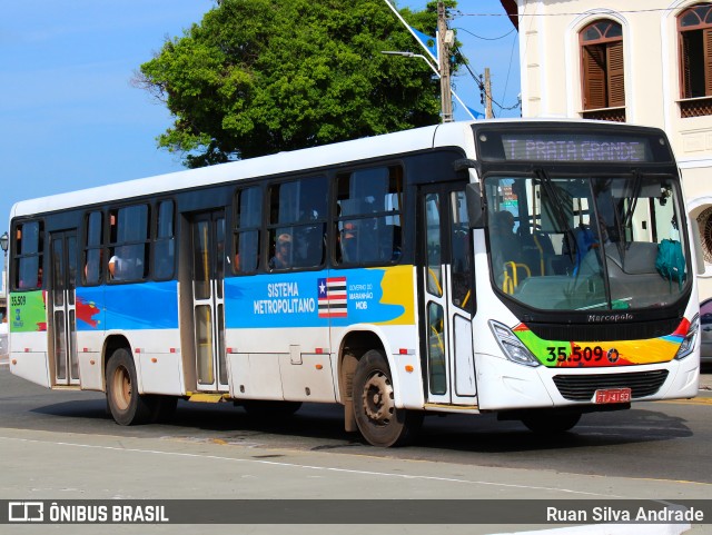 Taguatur - Taguatinga Transporte e Turismo 35-509 na cidade de São Luís, Maranhão, Brasil, por Ruan Silva Andrade. ID da foto: 10808039.