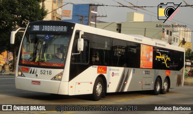 Metra - Sistema Metropolitano de Transporte 5218 na cidade de São Paulo, São Paulo, Brasil, por Adriano Barbosa. ID da foto: 10806297.