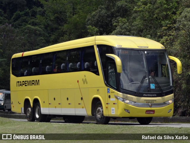 Viação Itapemirim 60035 na cidade de Petrópolis, Rio de Janeiro, Brasil, por Rafael da Silva Xarão. ID da foto: 10809202.