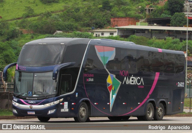 Nova América Turismo 2602 na cidade de Conselheiro Lafaiete, Minas Gerais, Brasil, por Rodrigo  Aparecido. Número da foto: #10808420.
