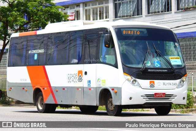 Viação Cidade do Aço RJ 174.049 na cidade de Volta Redonda, Rio de Janeiro, Brasil, por Paulo Henrique Pereira Borges. ID da foto: 10811831.