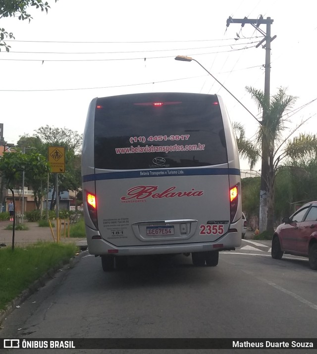 Transportes e Turismo Ltda Belavia 2355 na cidade de Santo André, São Paulo, Brasil, por Matheus Duarte Souza. ID da foto: 10809636.