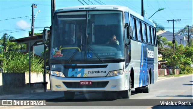 Transtusa - Transporte e Turismo Santo Antônio 45 na cidade de Itapoá, Santa Catarina, Brasil, por Vinicius Petris. ID da foto: 10811601.