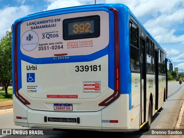 Urbi Mobilidade Urbana 339181 na cidade de Samambaia, Distrito Federal, Brasil, por Brenno Santos. ID da foto: 10810398.