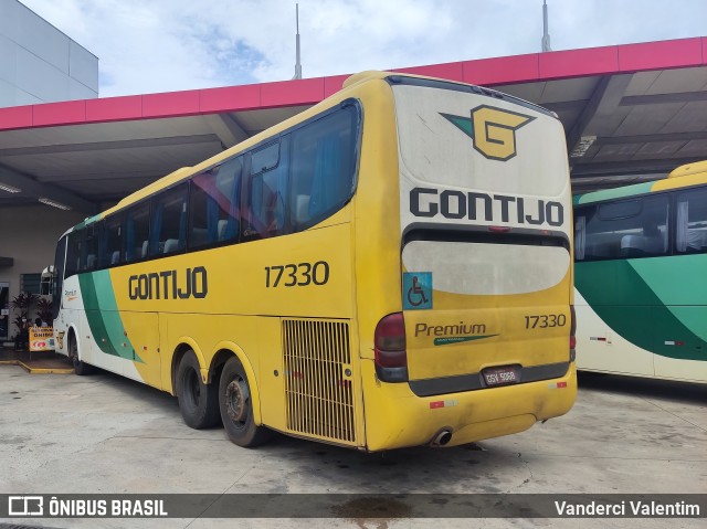 Empresa Gontijo de Transportes 17330 na cidade de Ribeirão Vermelho, Minas Gerais, Brasil, por Vanderci Valentim. ID da foto: 10811172.