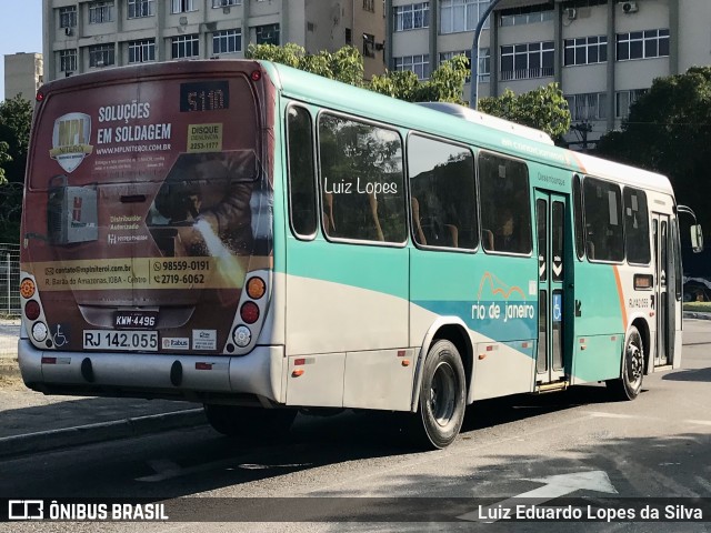 Expresso Rio de Janeiro RJ 142.055 na cidade de Niterói, Rio de Janeiro, Brasil, por Luiz Eduardo Lopes da Silva. ID da foto: 10812859.