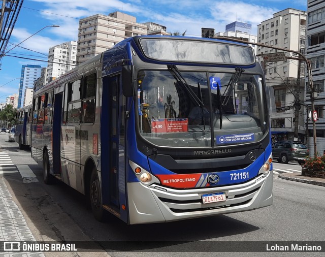 BR Mobilidade Baixada Santista 721151 na cidade de São Vicente, São Paulo, Brasil, por Lohan Mariano. Número da foto: #10812984.