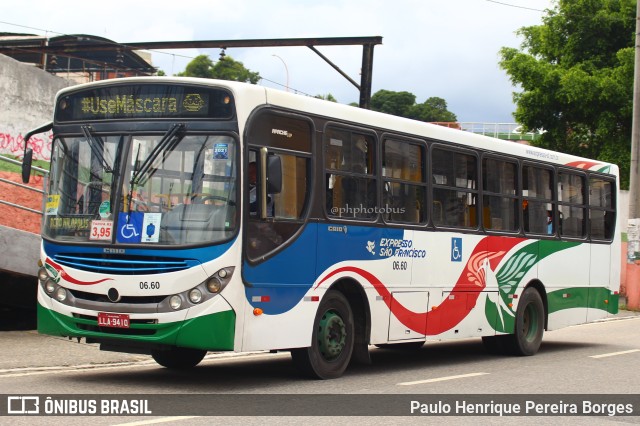 Expresso São Francisco 06.60 na cidade de Nilópolis, Rio de Janeiro, Brasil, por Paulo Henrique Pereira Borges. Número da foto: #10815671.