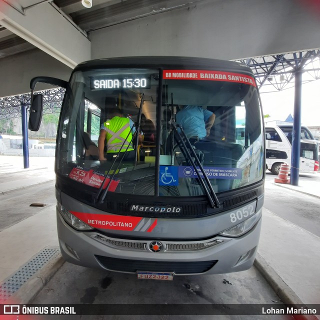 BR Mobilidade Baixada Santista 8052 na cidade de Santos, São Paulo, Brasil, por Lohan Mariano. ID da foto: 10815155.