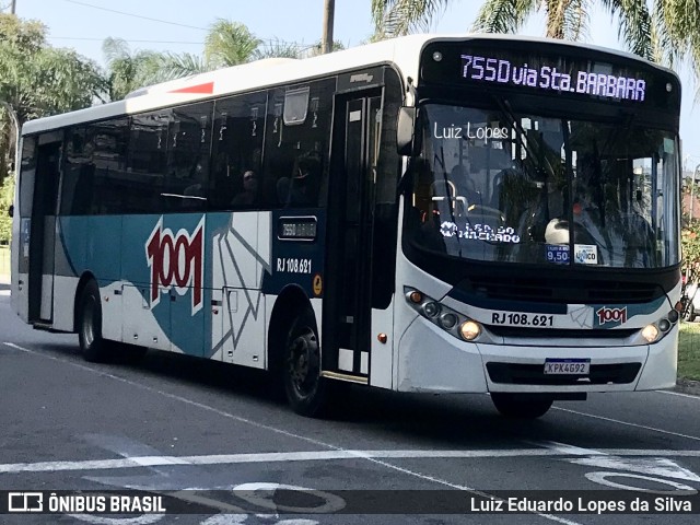 Auto Viação 1001 RJ 108.621 na cidade de Niterói, Rio de Janeiro, Brasil, por Luiz Eduardo Lopes da Silva. Número da foto: #10815097.