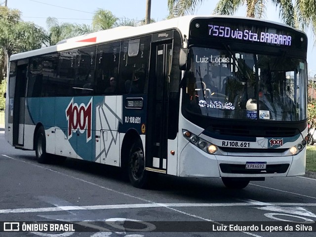 Auto Viação 1001 RJ 108.621 na cidade de Niterói, Rio de Janeiro, Brasil, por Luiz Eduardo Lopes da Silva. ID da foto: 10815097.