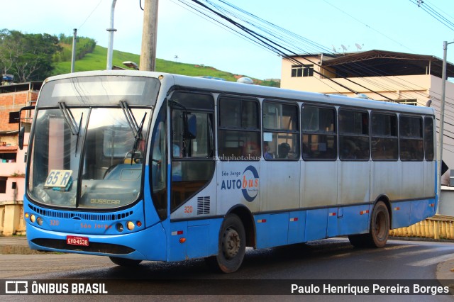 São Jorge Auto Bus 320 na cidade de Ponte Nova, Minas Gerais, Brasil, por Paulo Henrique Pereira Borges. ID da foto: 10815640.