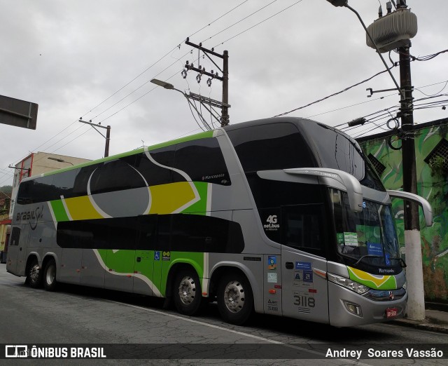 Brasil Sul Linhas Rodoviárias 3118 na cidade de Santos, São Paulo, Brasil, por Andrey  Soares Vassão. ID da foto: 10815881.