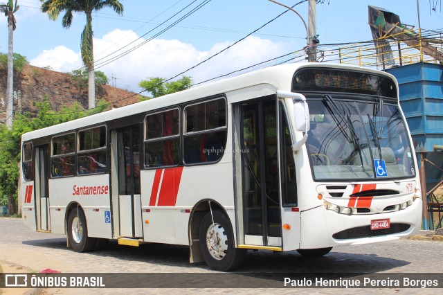 Viação Santanense 75 na cidade de Cataguases, Minas Gerais, Brasil, por Paulo Henrique Pereira Borges. ID da foto: 10816865.