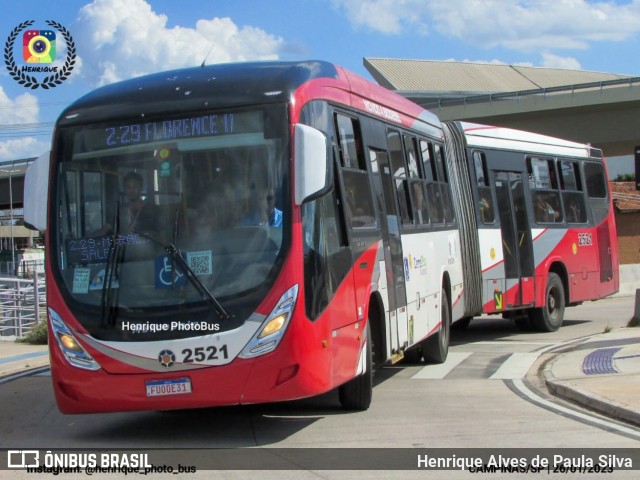 Expresso CampiBus 2521 na cidade de Campinas, São Paulo, Brasil, por Henrique Alves de Paula Silva. Número da foto: #10816479.