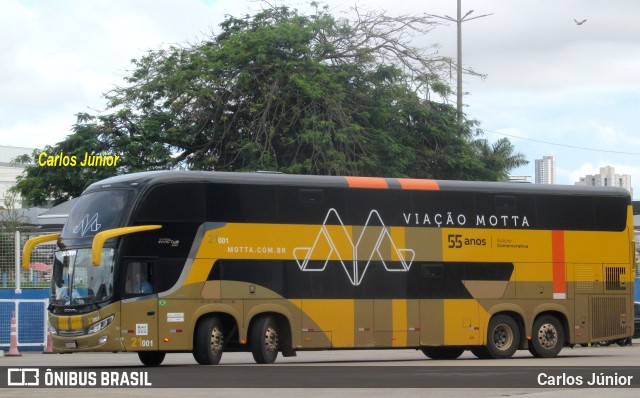 Viação Motta 21001 na cidade de Goiânia, Goiás, Brasil, por Carlos Júnior. ID da foto: 10818215.