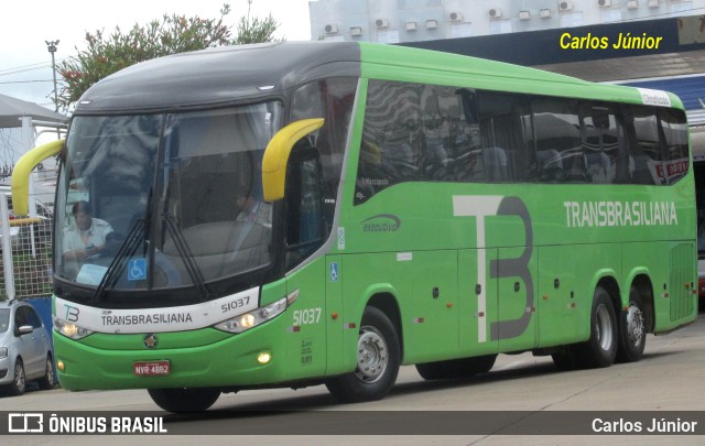 Transbrasiliana Transportes e Turismo 51037 na cidade de Goiânia, Goiás, Brasil, por Carlos Júnior. ID da foto: 10817183.