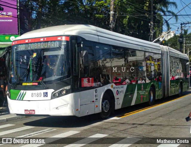 Next Mobilidade - ABC Sistema de Transporte 8189 na cidade de São Paulo, São Paulo, Brasil, por Matheus Costa. Número da foto: #10816880.