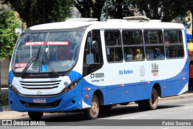 ViaBus Transportes CT-00001 na cidade de Belém, Pará, Brasil, por Fabio Soares. ID da foto: 10820449.