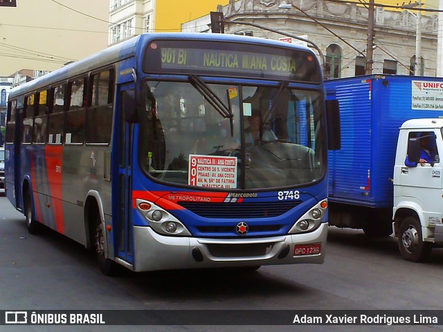 Viação Piracicabana 8748 na cidade de Santos, São Paulo, Brasil, por Adam Xavier Rodrigues Lima. Número da foto: #10820897.