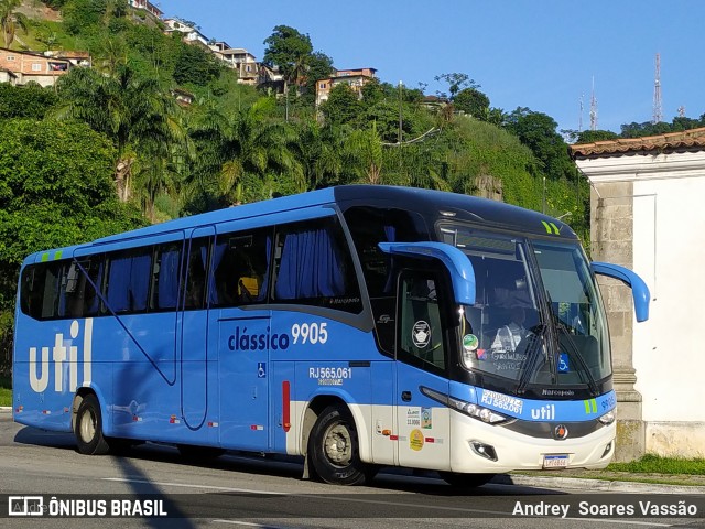 UTIL - União Transporte Interestadual de Luxo 9905 na cidade de Santos, São Paulo, Brasil, por Andrey  Soares Vassão. ID da foto: 10819214.