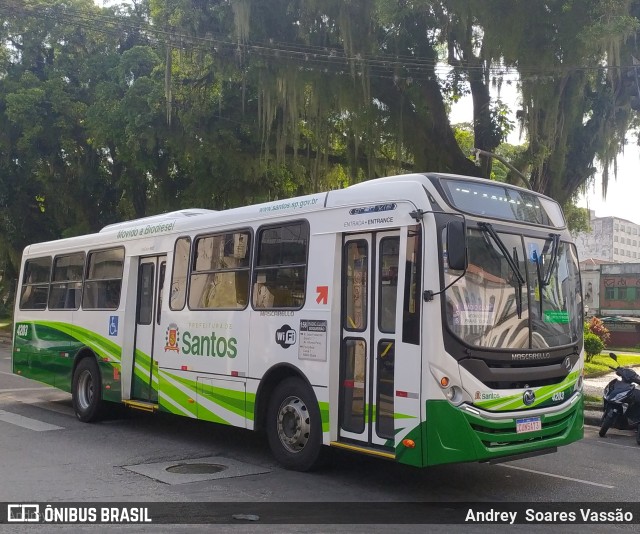 Viação Piracicabana Santos 4203 na cidade de Santos, São Paulo, Brasil, por Andrey  Soares Vassão. Número da foto: #10819295.
