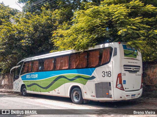 Bel-Tour Transportes e Turismo 318 na cidade de Rio de Janeiro, Rio de Janeiro, Brasil, por Breno Vieira. ID da foto: 10820730.