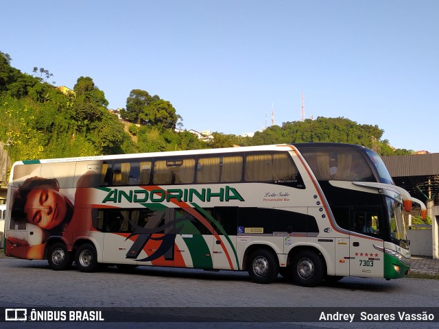 Empresa de Transportes Andorinha 7303 na cidade de Santos, São Paulo, Brasil, por Andrey  Soares Vassão. ID da foto: 10819193.