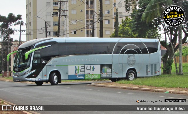 Viação Garcia 82098 na cidade de Rolândia, Paraná, Brasil, por Romílio Busólogo Silva . Número da foto: #10821352.
