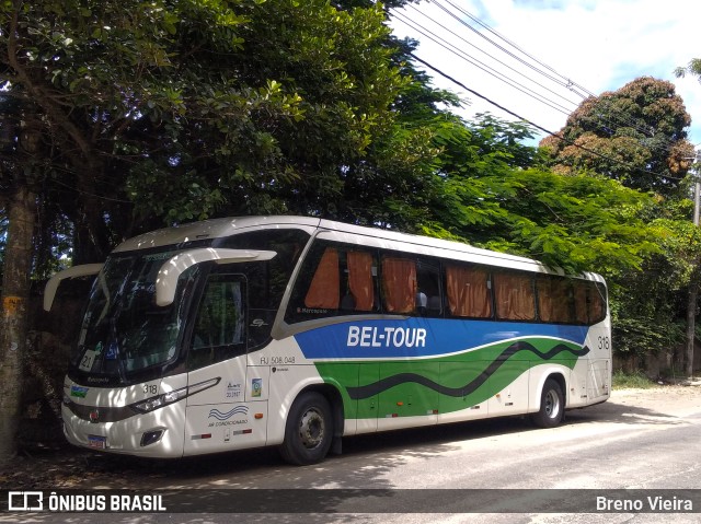 Bel-Tour Transportes e Turismo 318 na cidade de Rio de Janeiro, Rio de Janeiro, Brasil, por Breno Vieira. ID da foto: 10820741.