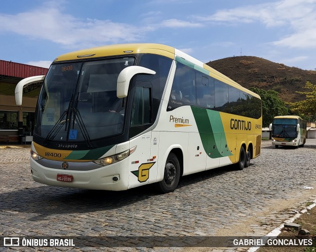 Empresa Gontijo de Transportes 18400 na cidade de Leopoldina, Minas Gerais, Brasil, por GABRIEL GONCALVES. ID da foto: 10825433.