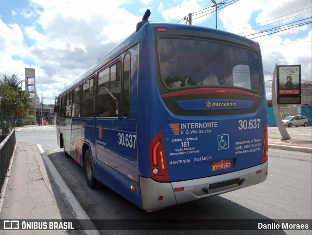 Empresa de Ônibus Vila Galvão 30.637 na cidade de São Paulo, São Paulo, Brasil, por Danilo Moraes. Número da foto: #10823387.