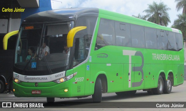 Transbrasiliana Transportes e Turismo 51037 na cidade de Goiânia, Goiás, Brasil, por Carlos Júnior. ID da foto: 10824182.