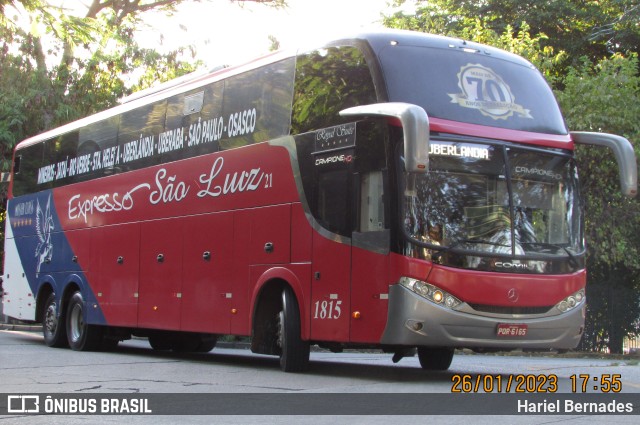 Expresso São Luiz 1815 na cidade de São Paulo, São Paulo, Brasil, por Hariel Bernades. ID da foto: 10824556.