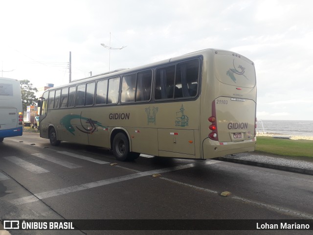 Gidion Transporte e Turismo 21103 na cidade de São Francisco do Sul, Santa Catarina, Brasil, por Lohan Mariano. ID da foto: 10733838.