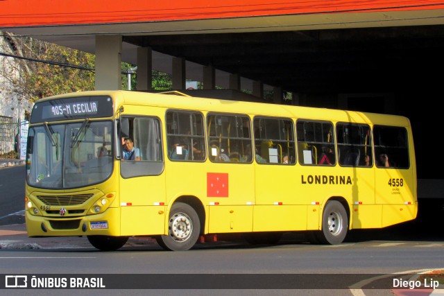 TCGL - Transportes Coletivos Grande Londrina 4558 na cidade de Londrina, Paraná, Brasil, por Diego Lip. Número da foto: #10734549.