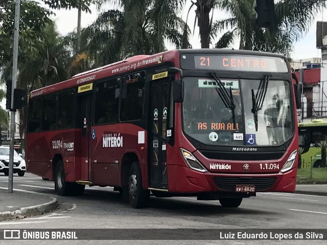Auto Lotação Ingá 1.1.094 na cidade de Niterói, Rio de Janeiro, Brasil, por Luiz Eduardo Lopes da Silva. Número da foto: #10737859.