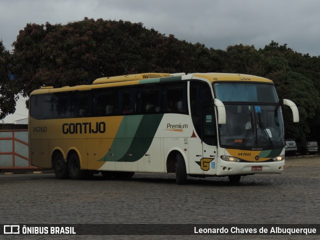 Empresa Gontijo de Transportes 14760 na cidade de Vitória da Conquista, Bahia, Brasil, por Leonardo Chaves de Albuquerque. ID da foto: 10736537.