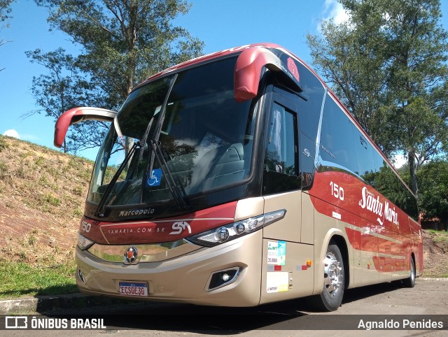 Santa Maria Fretamento e Turismo 150 na cidade de Águas de São Pedro, São Paulo, Brasil, por Agnaldo Penides. ID da foto: 10734238.