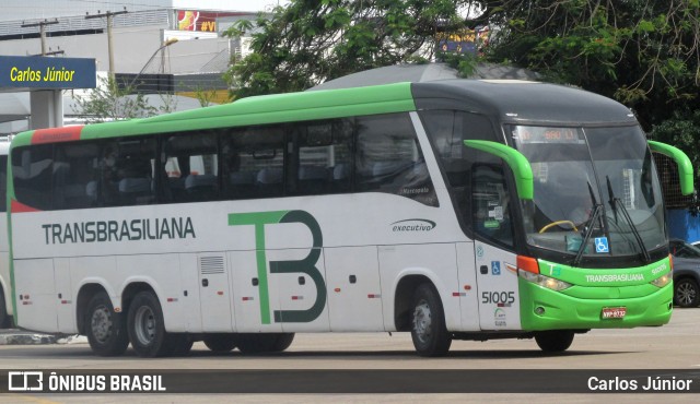 Transbrasiliana Transportes e Turismo 51005 na cidade de Goiânia, Goiás, Brasil, por Carlos Júnior. ID da foto: 10737942.