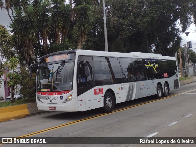 Next Mobilidade - ABC Sistema de Transporte 5434 na cidade de São Paulo, São Paulo, Brasil, por Rafael Lopes de Oliveira. ID da foto: 10735752.