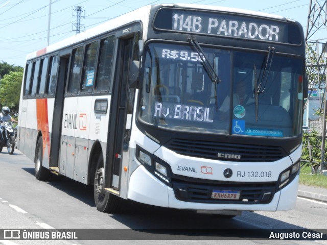 Evanil Transportes e Turismo RJ 132.018 na cidade de Nova Iguaçu, Rio de Janeiro, Brasil, por Augusto César. Número da foto: #10735224.