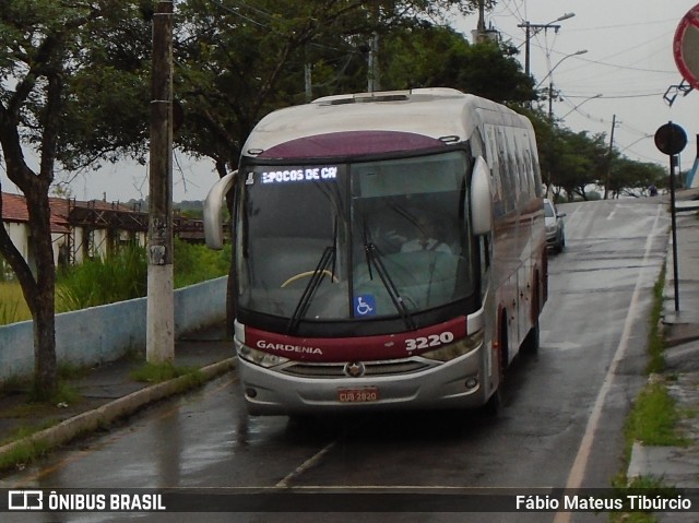 Expresso Gardenia 3220 na cidade de Três Corações, Minas Gerais, Brasil, por Fábio Mateus Tibúrcio. ID da foto: 10825469.