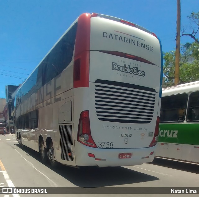 Auto Viação Catarinense 3738 na cidade de Duque de Caxias, Rio de Janeiro, Brasil, por Natan Lima. ID da foto: 10826088.